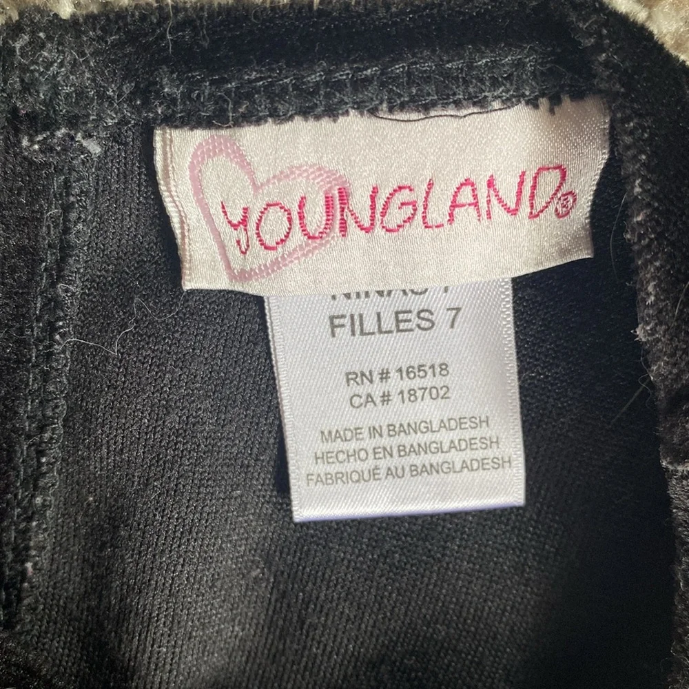 Youngland Girls Holiday Black & Red Sleeveless Dress w/ Shrug, size 7